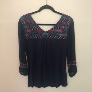 Lucky Brand V-Neck Blouse